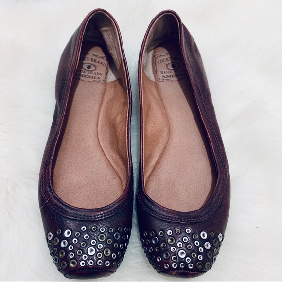 LUCKY BRAND | Secho Studded Leather Flat Cordovan - Picture 4 of 12